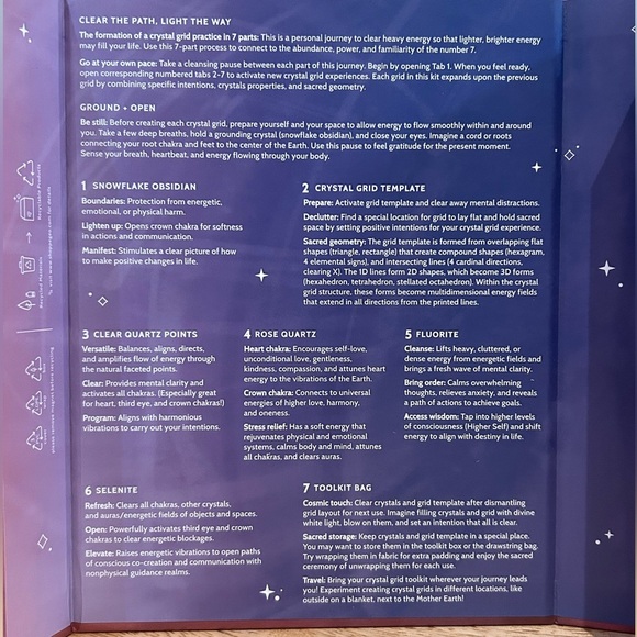 Shoppe Geo – Cleanse + Elevate Crystal Grid Toolkit. - Picture 6 of 10